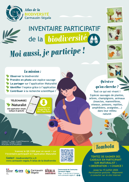 Moi aussi je participe à l'inventaire de la biodiversité en Carmausin-Ségala