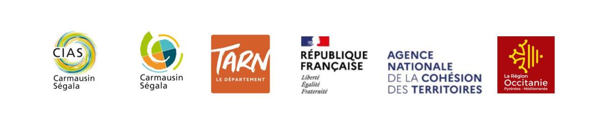 Logos CIAS - 3CS - Département du Tarn - République française - ANCT - Région Occitanie