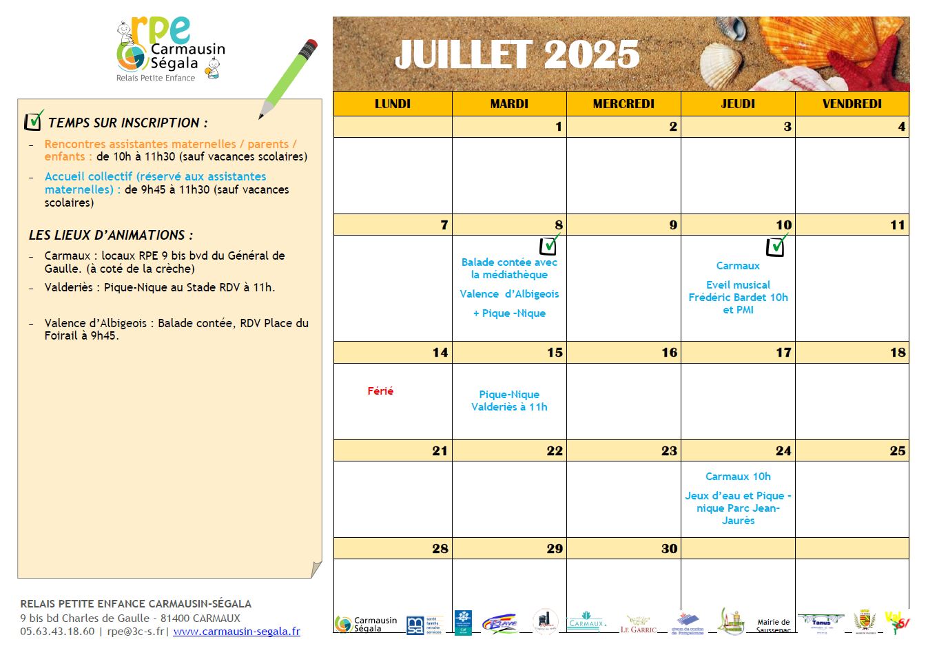 Programme du RPE - juillet 2025