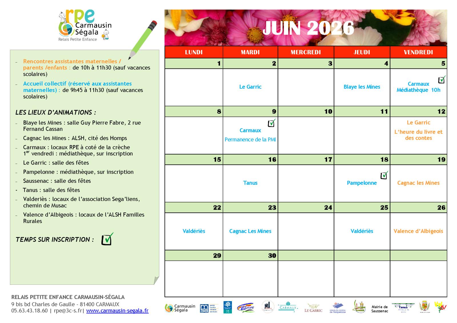 Programme du RPE - Juin 2026