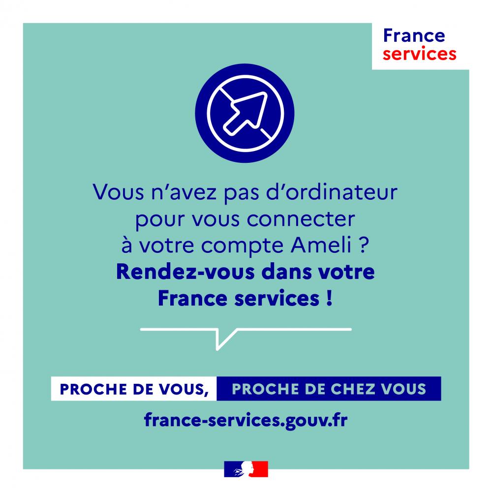 France services vous accompagne pour vous connecter à votre compte ameli