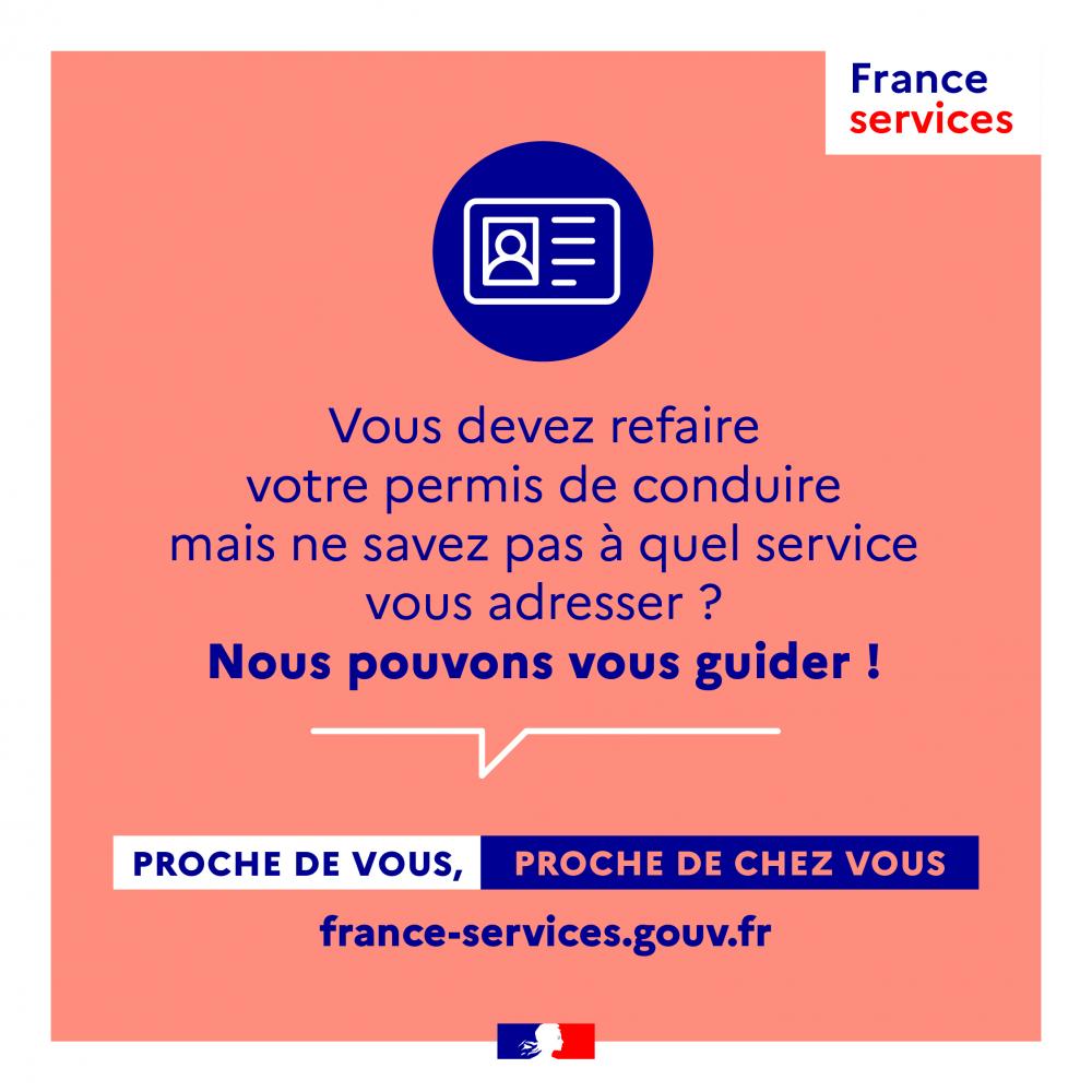 France services vous accompagne pour faire refaire votre permis de conduire