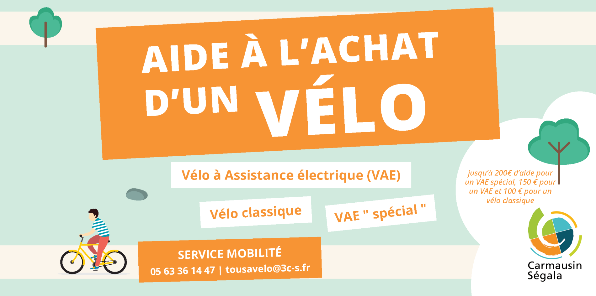 La 3CS propose une aide à l'achat d'un vélo.