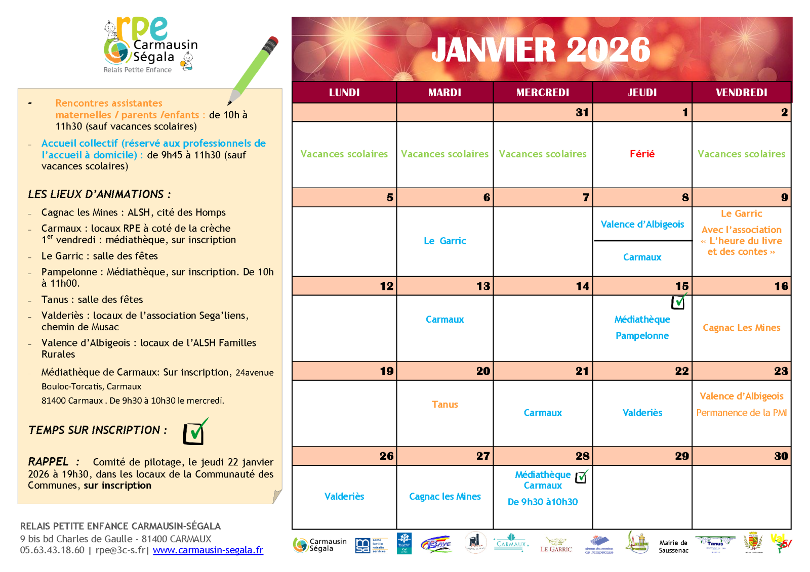 Programme du RPE - Janvier 2026