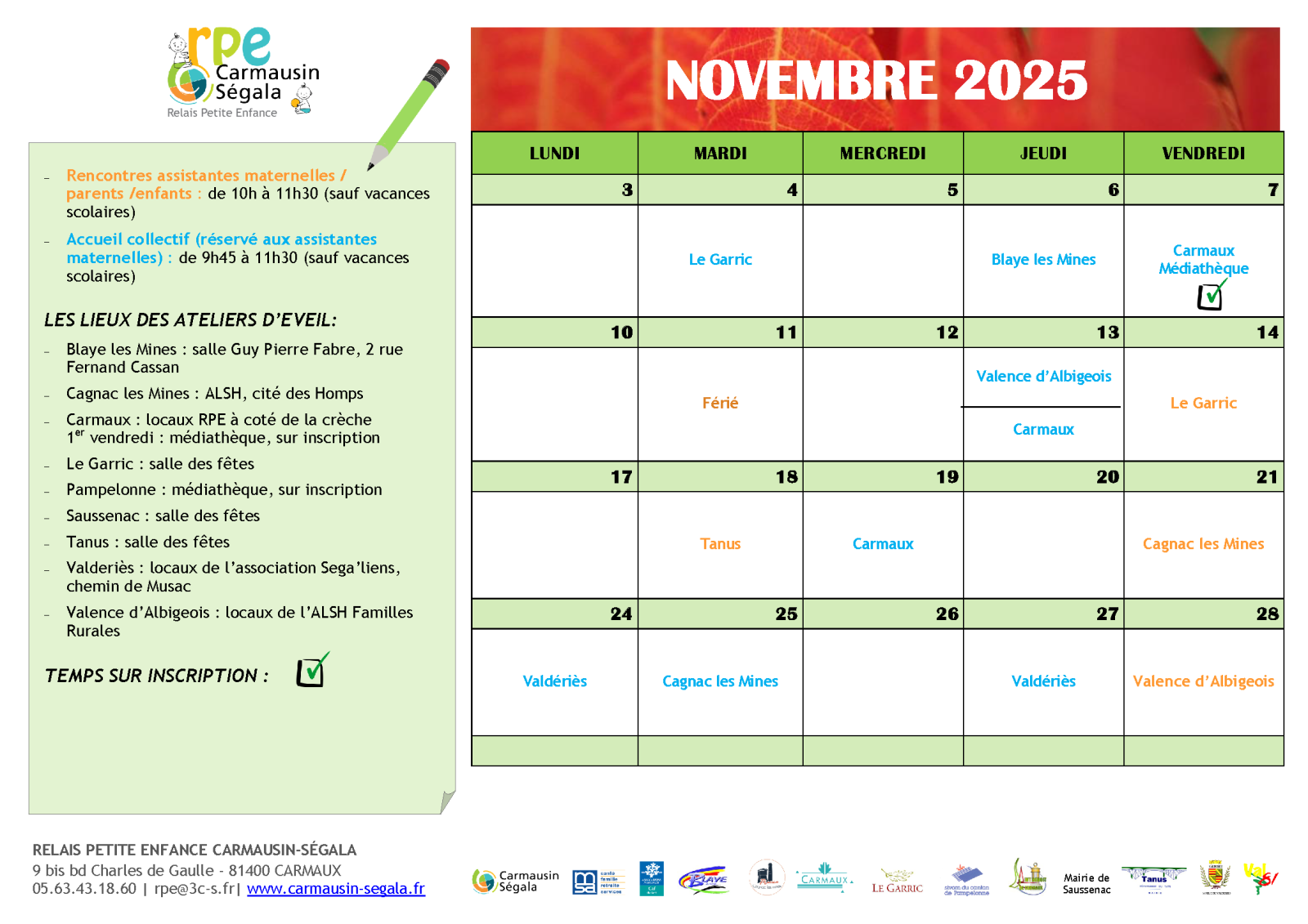 Programme du RPE - Novembre 2025