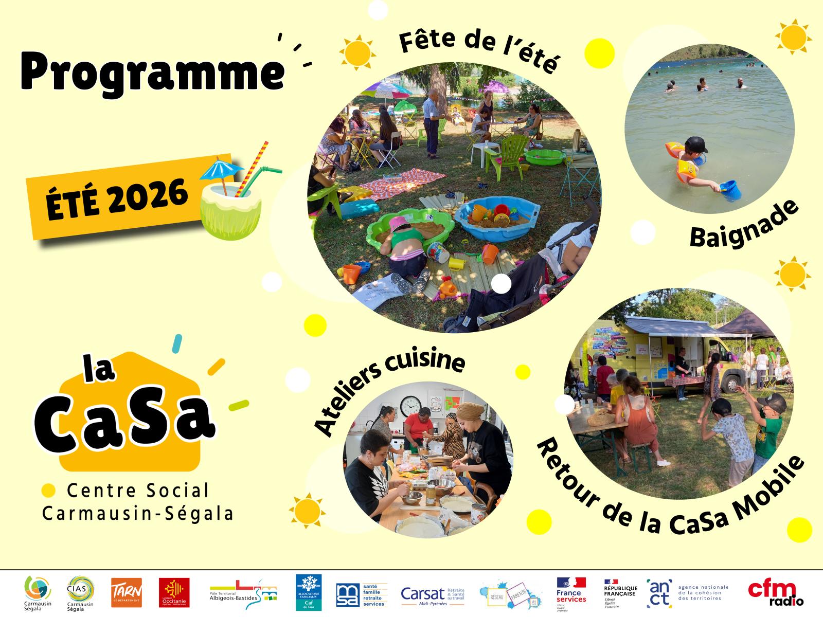 la CaSa : agenda de l'été 2026 ! 