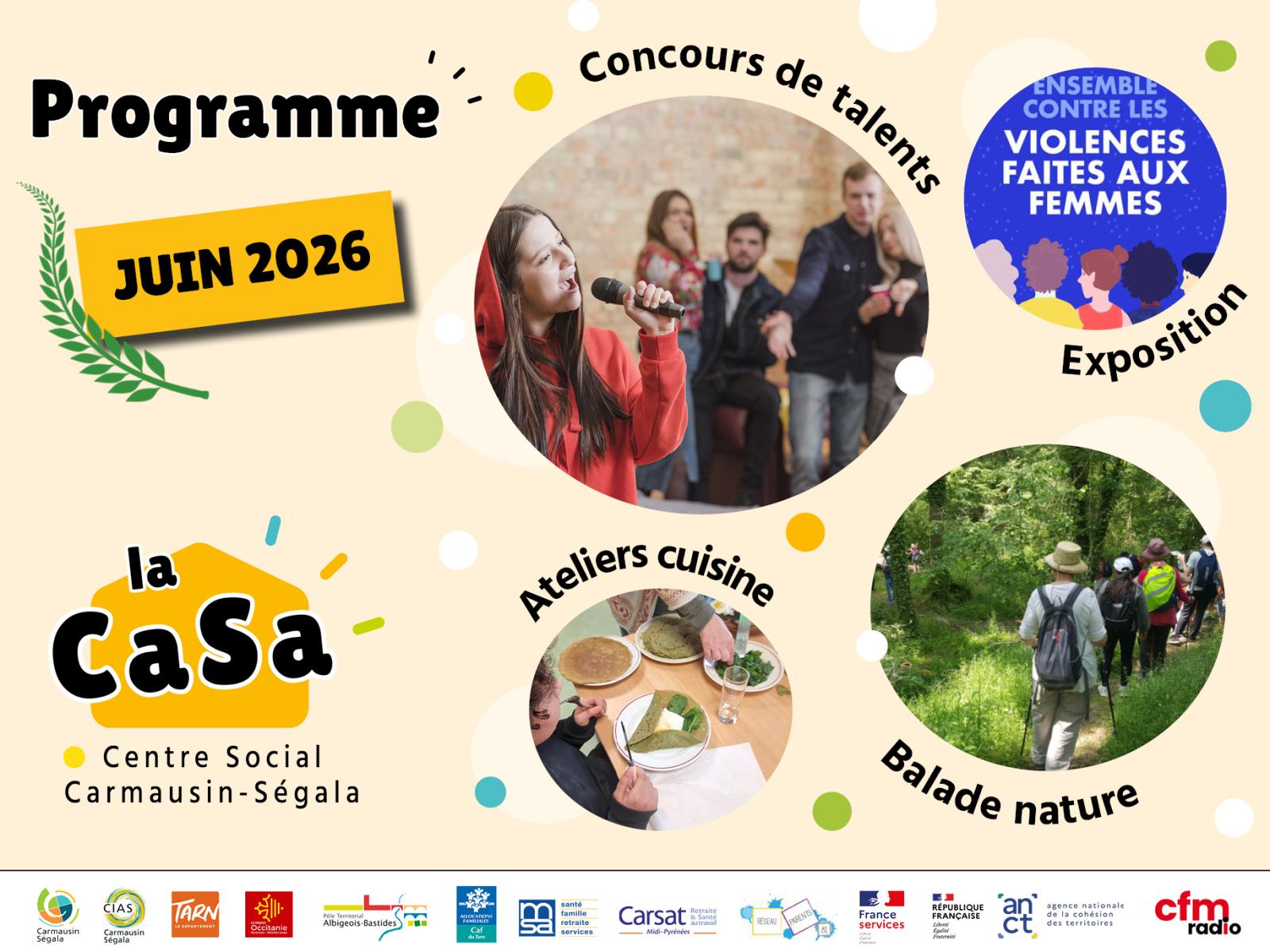 la CaSa : agenda de juin 2026 !