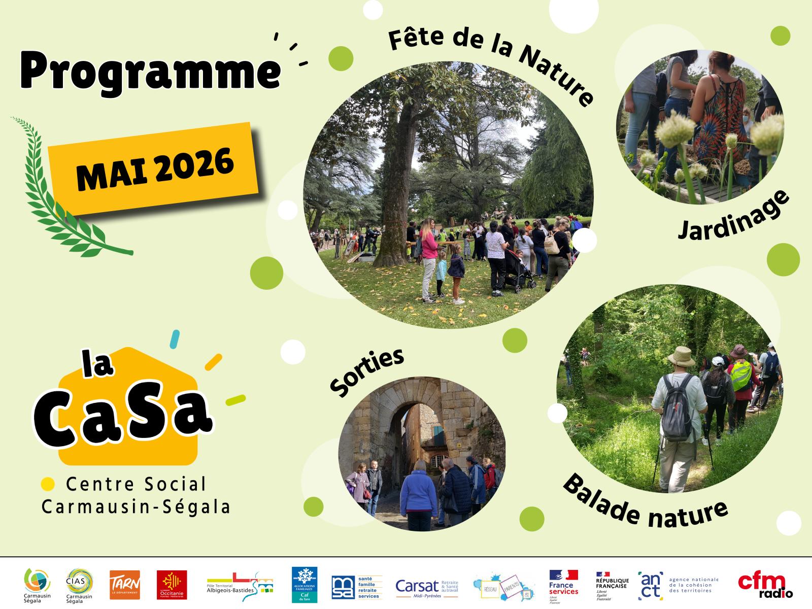 la CaSa : agenda de mai 2026 ! 