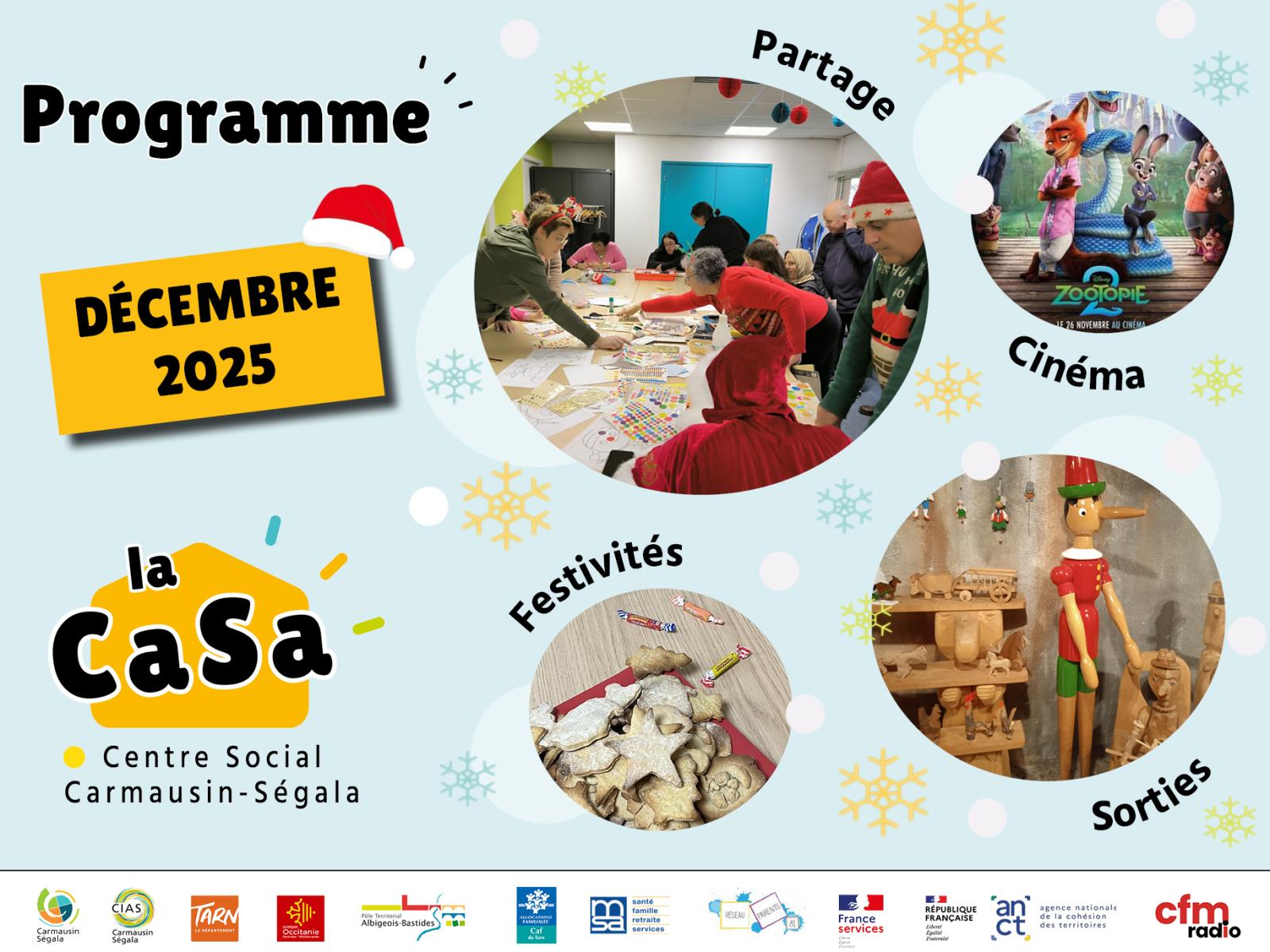 la CaSa : agenda de décembre 2025 ! 
