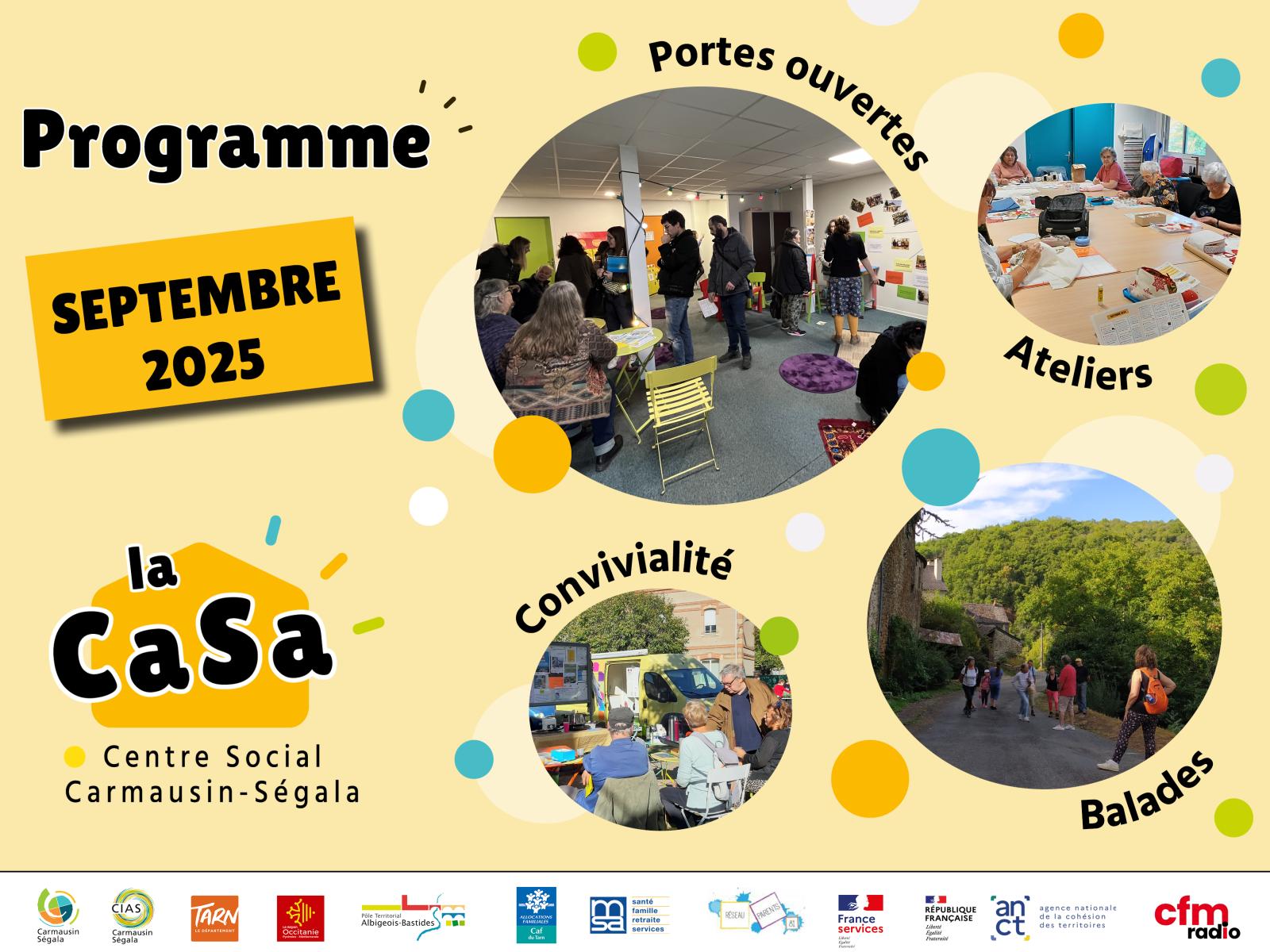 la CaSa : agenda de septembre 2025 !