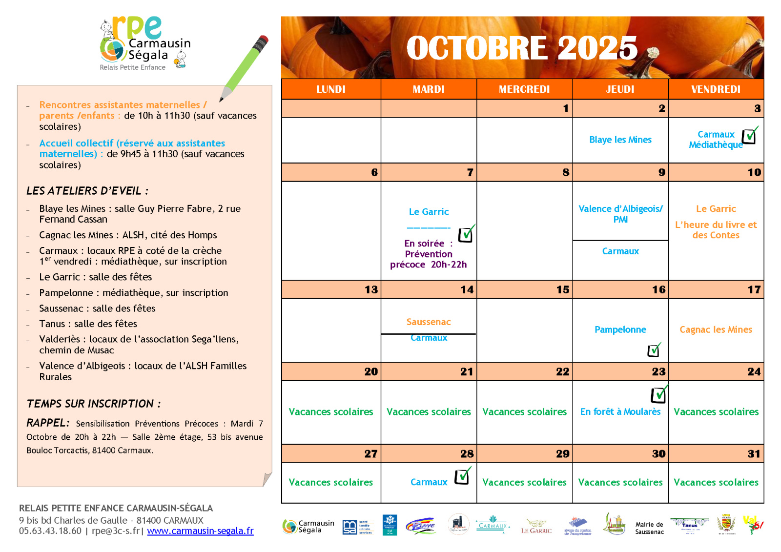 Programme du RPE - Octobre 2025