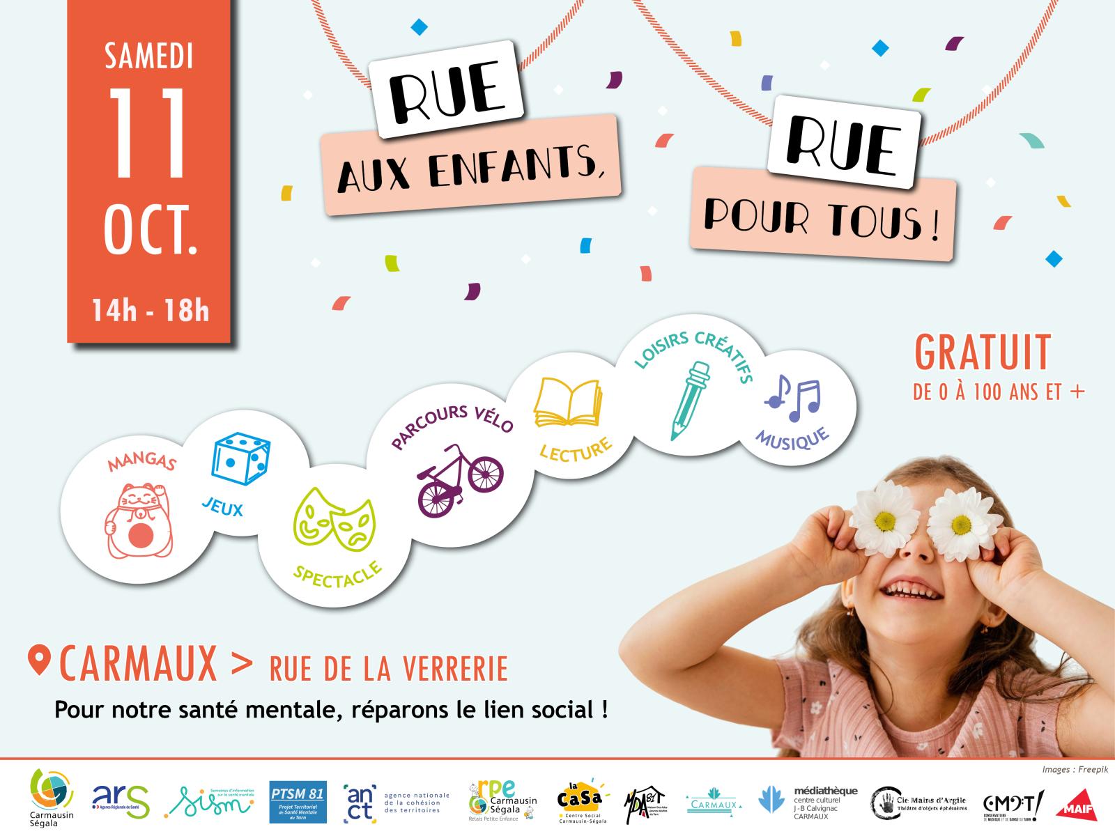 Samedi 11 octobre à Carmaux : Rue aux enfants, rue pour tous ! 