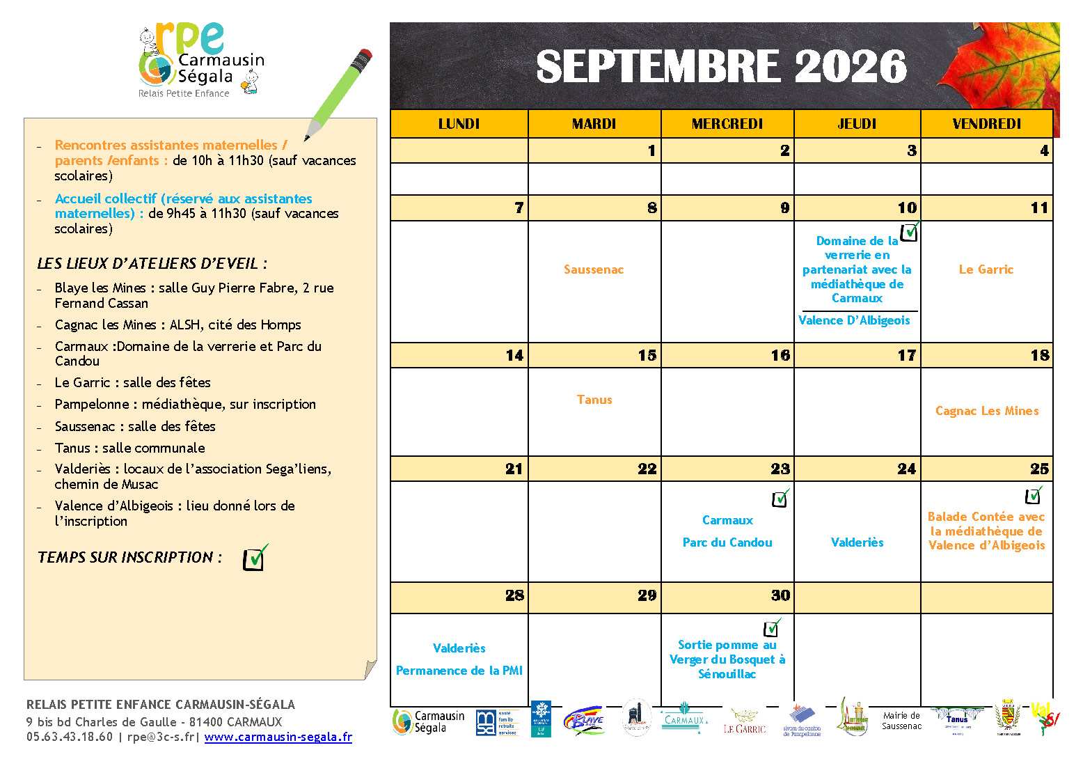 Programme du RPE - Septembre 2026