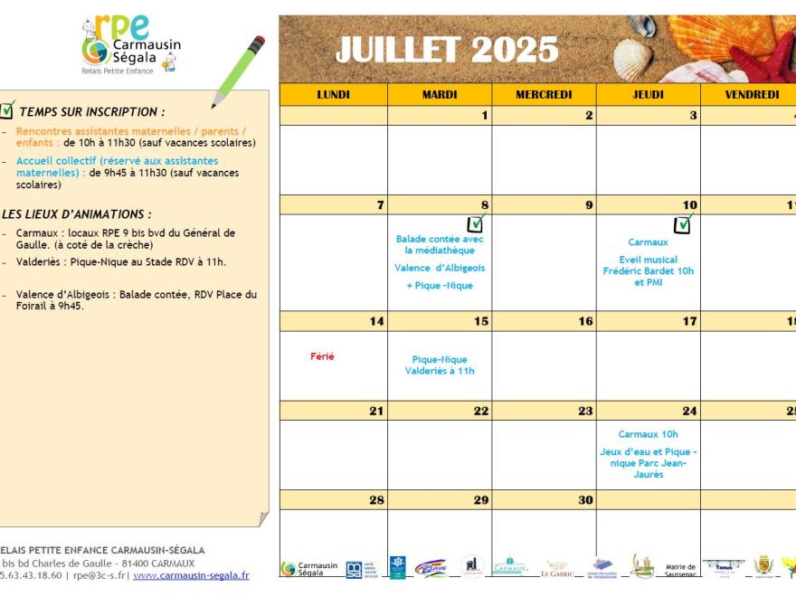 Programme du RPE - juillet 2025