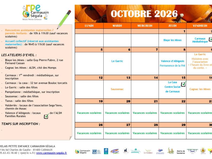 Programme du RPE - Octobre 2026