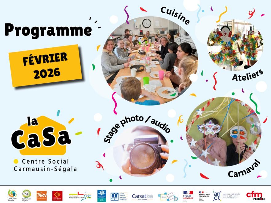 la CaSa : agenda de février 2026 ! 