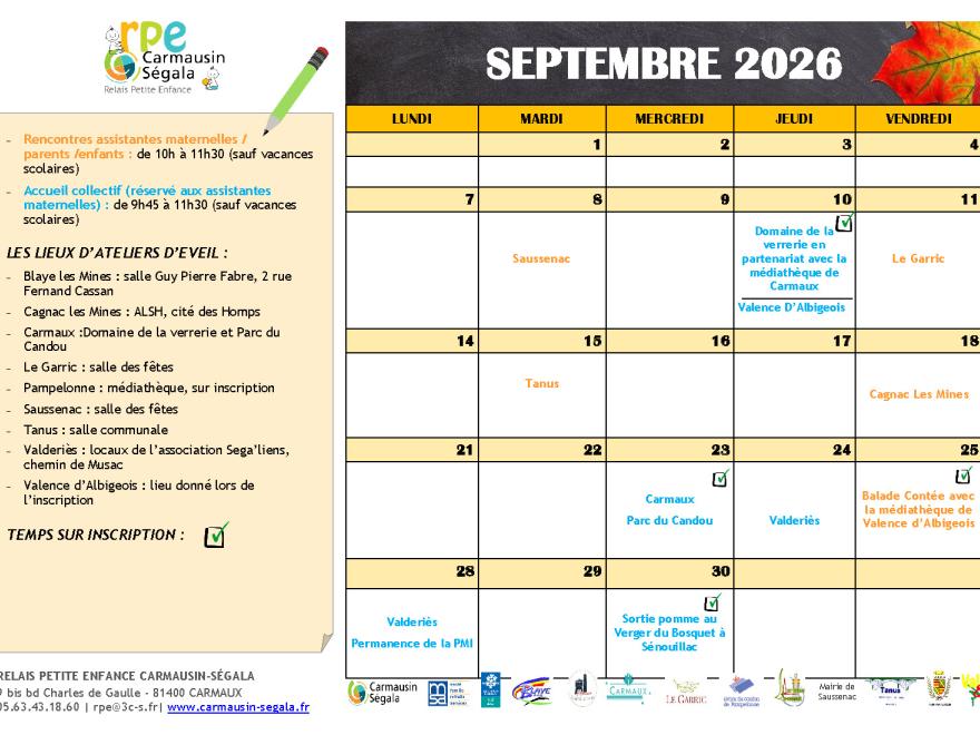 Programme du RPE - Septembre 2026